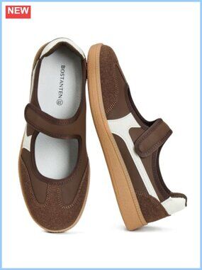 Mary Jane Sneakers Retro Ballet Style Hook-and-Loop Strap Women's Shoes